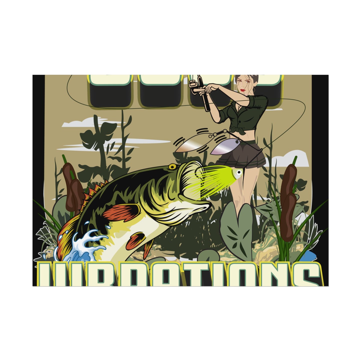 Good Vibrations Bass Fishing Rolled Posters
