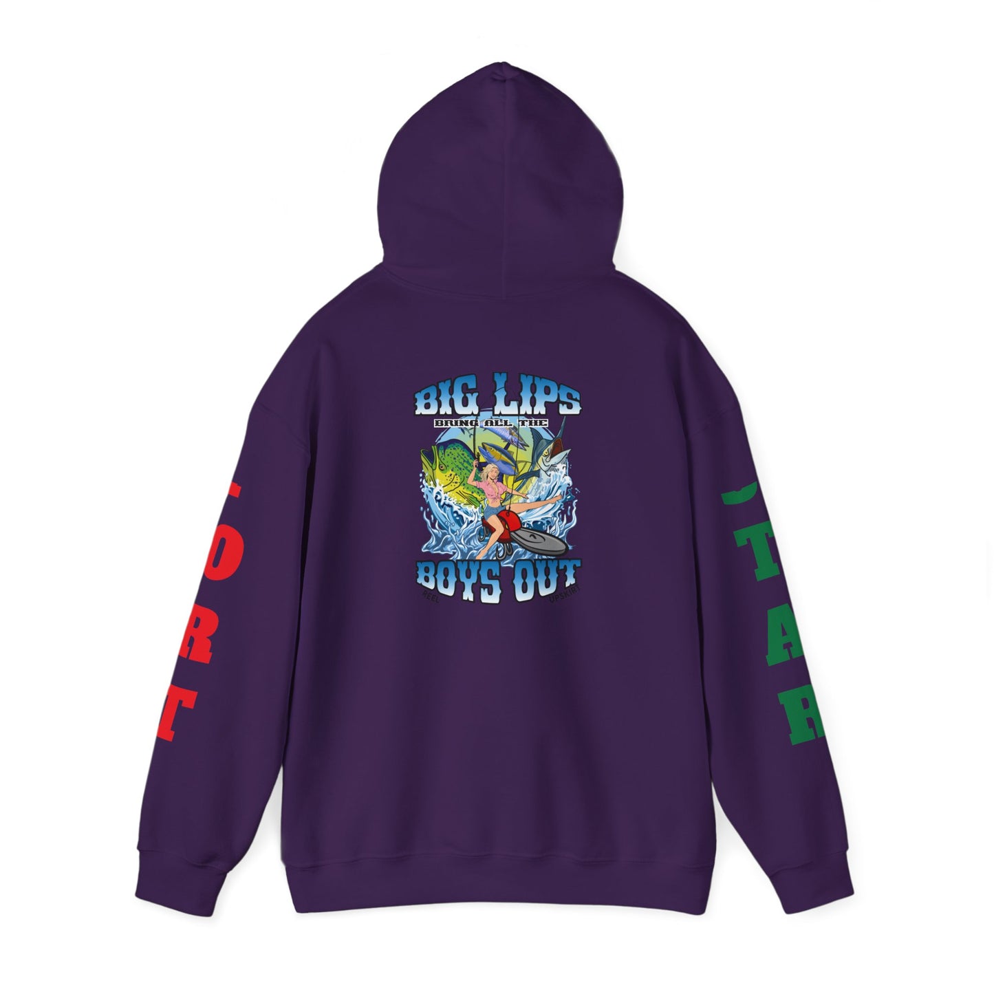 Big Lips Bring The Boys Out Hoodie Port/Star Sleeves