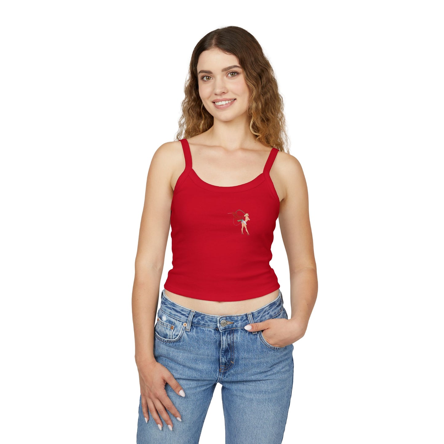 Spaghetti Strap Tank Top - Big Lips Bring The Boys Out