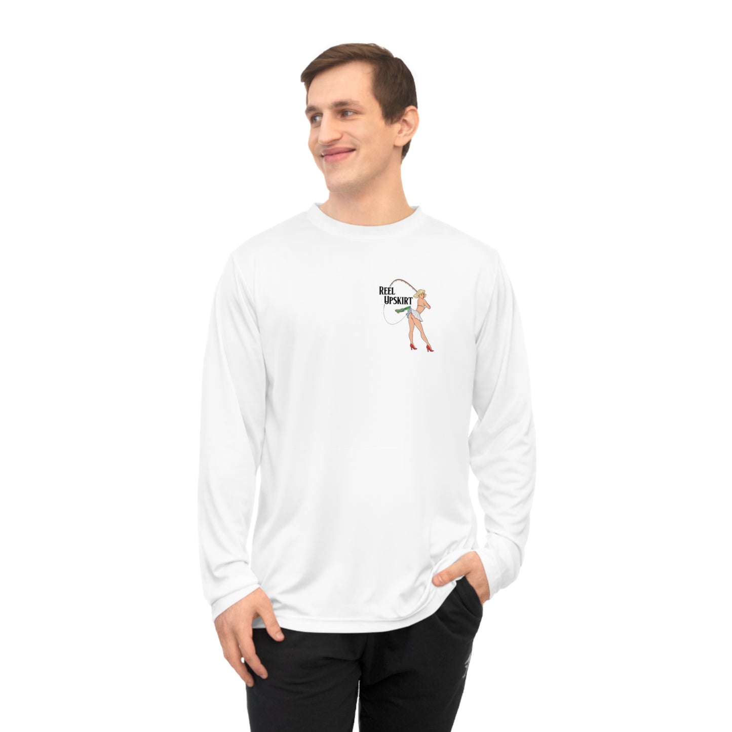 Performance Long Sleeve Shirt Reel Upskirt “Pelagic Club” UPF 40