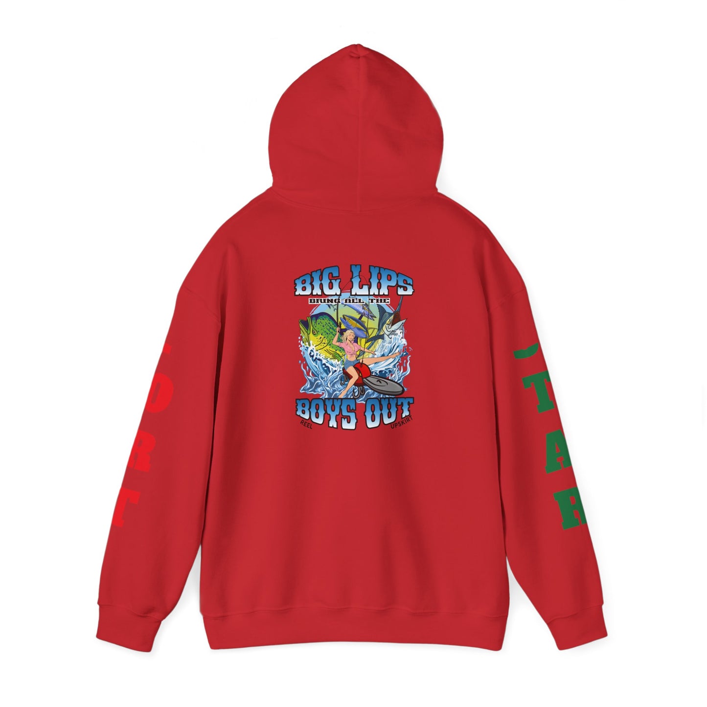 Big Lips Bring The Boys Out Hoodie Port/Star Sleeves