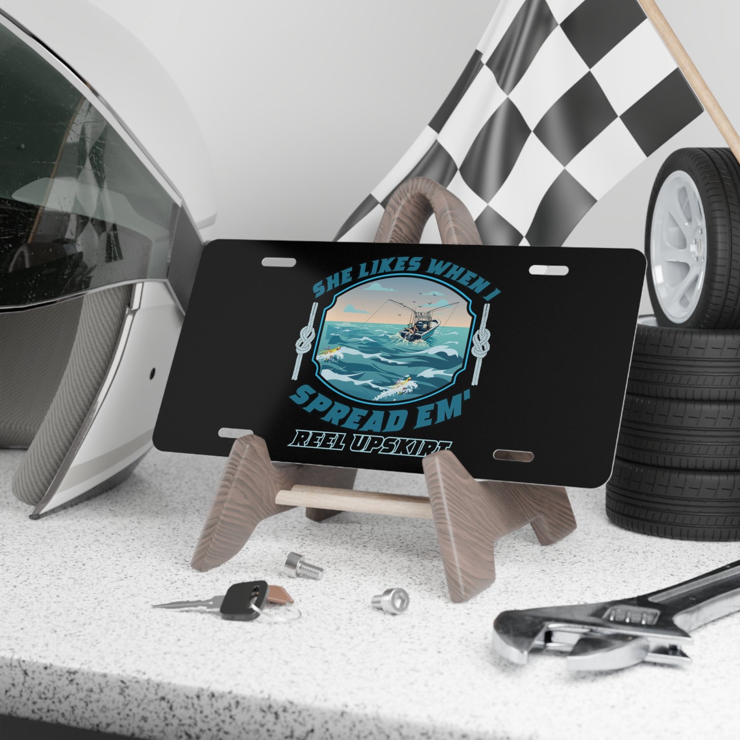 She Likes When I Spread Em Vanity Plate