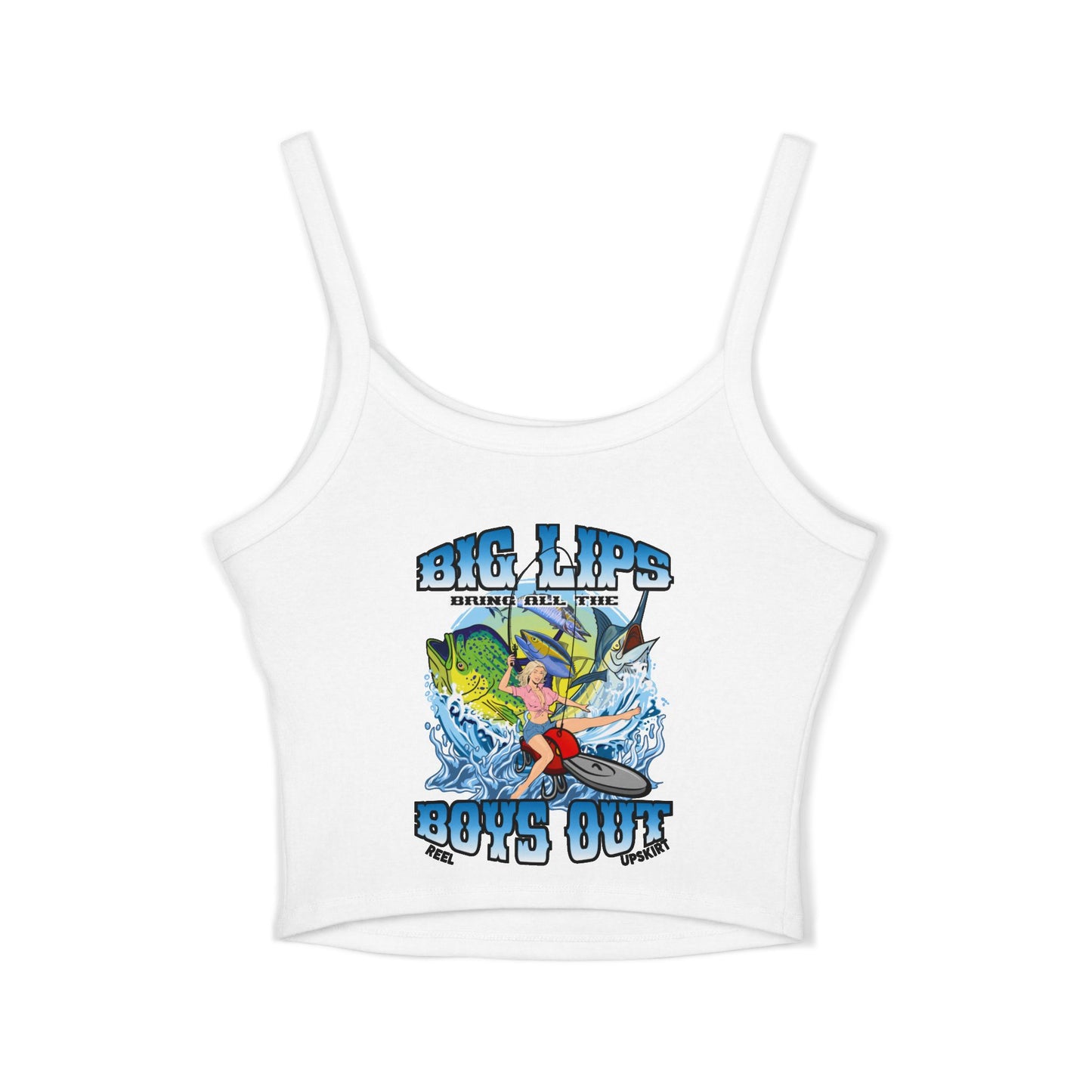 Spaghetti Strap Tank Top - Big Lips Bring The Boys Out