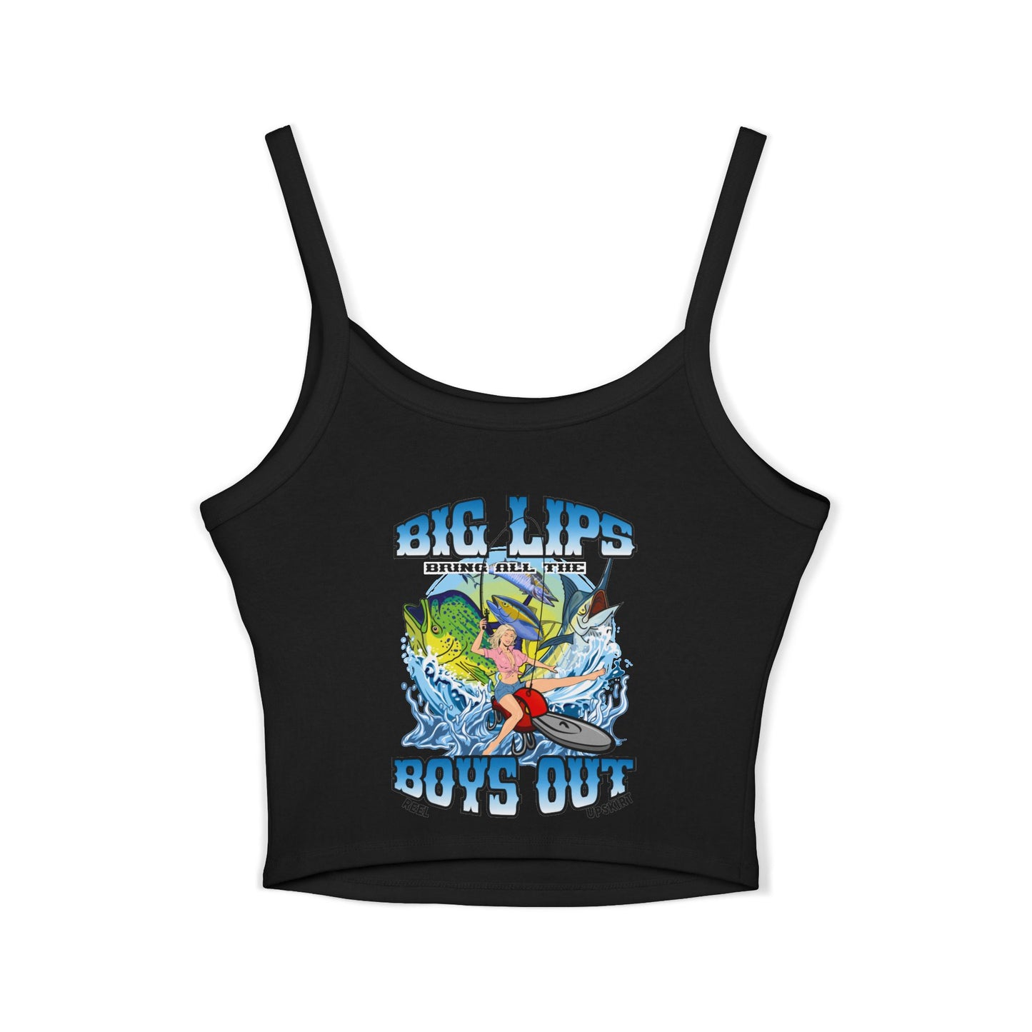 Spaghetti Strap Tank Top - Big Lips Bring The Boys Out