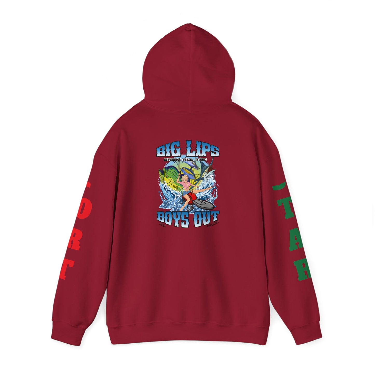 Big Lips Bring The Boys Out Hoodie Port/Star Sleeves
