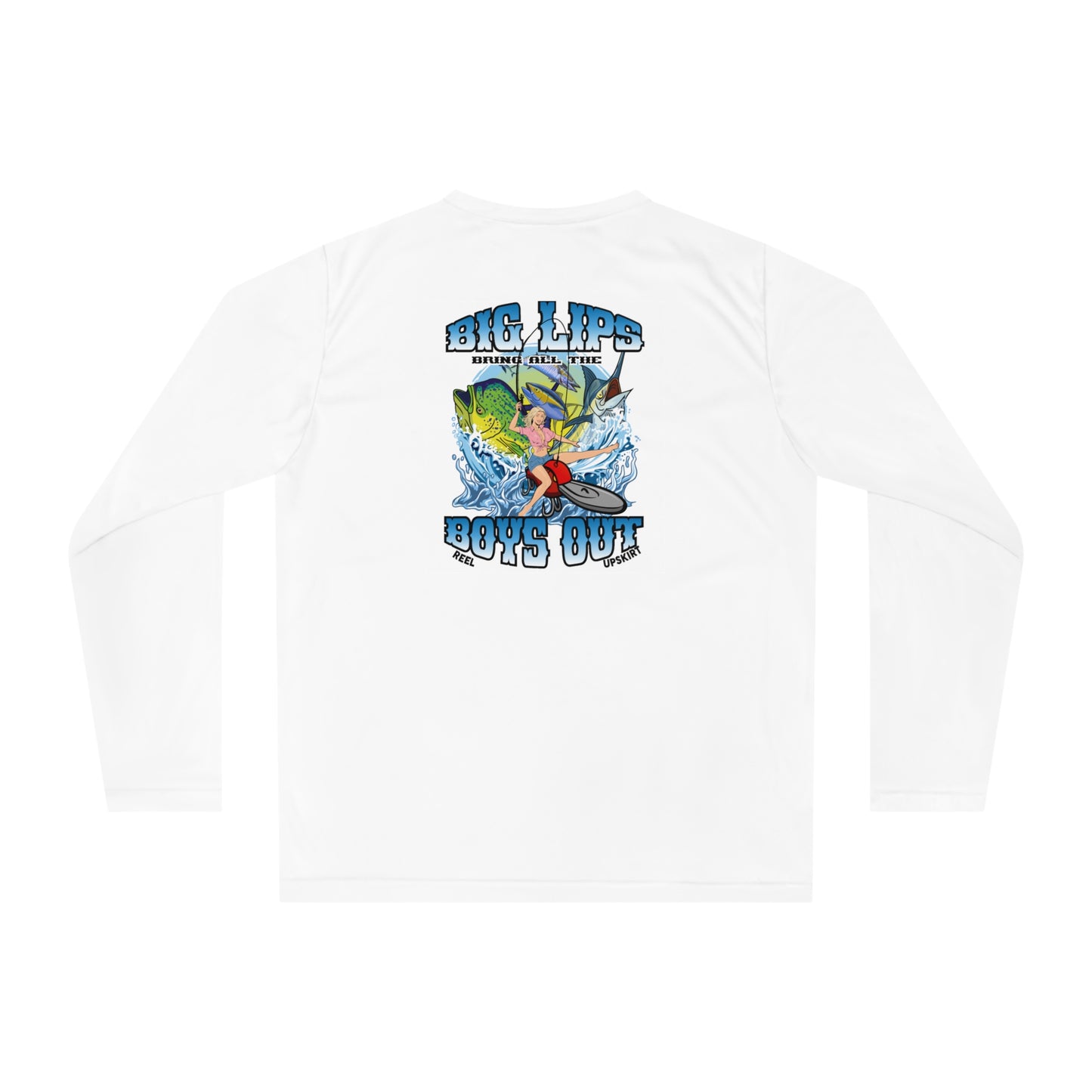 Long Sleeve Performance Shirt Big Lips Bring All the Boys Out UPF-40