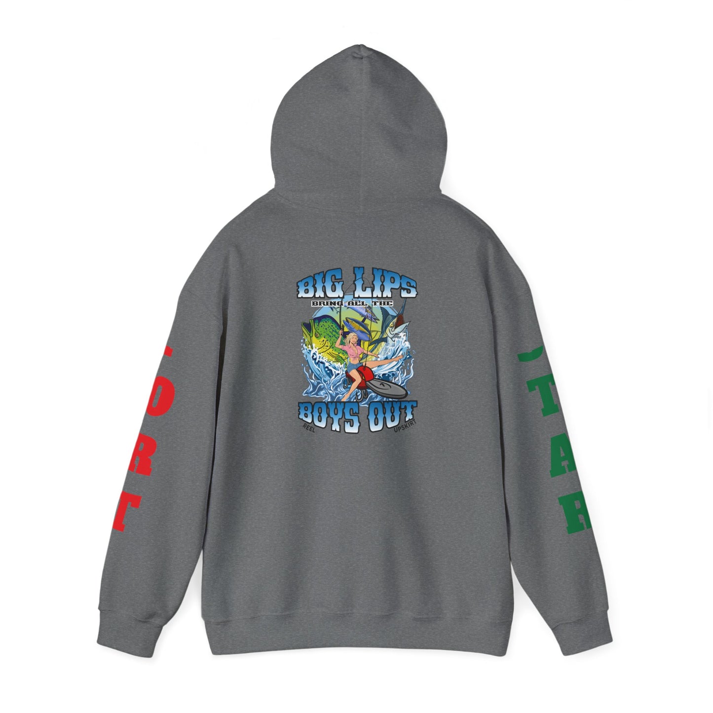 Big Lips Bring The Boys Out Hoodie Port/Star Sleeves