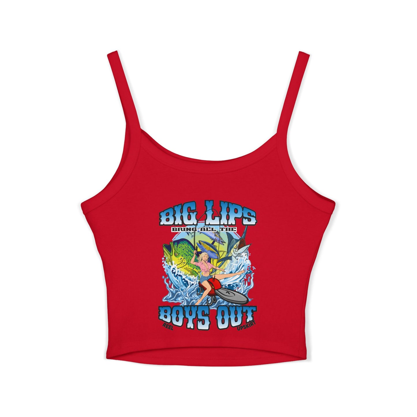 Spaghetti Strap Tank Top - Big Lips Bring The Boys Out