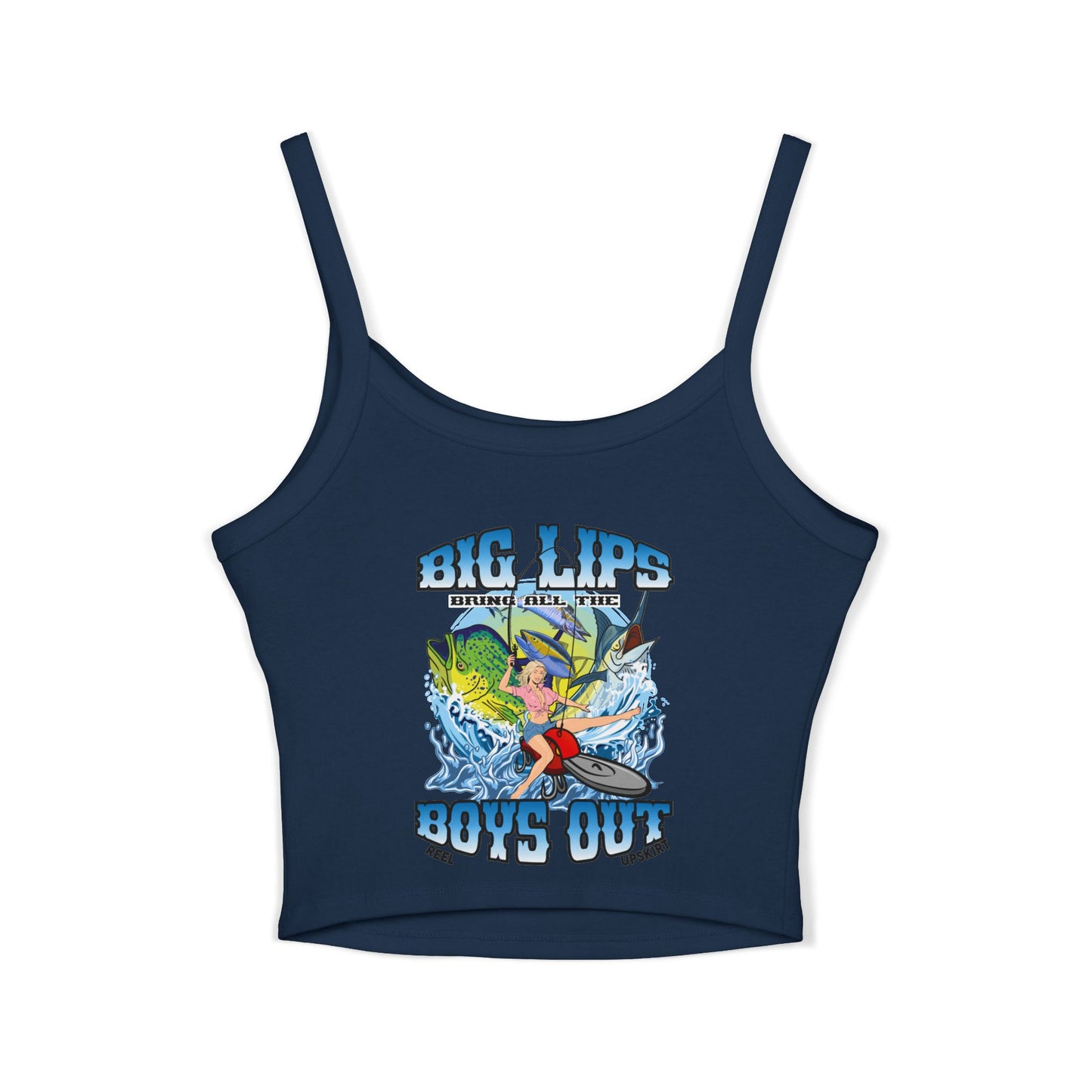 Spaghetti Strap Tank Top - Big Lips Bring The Boys Out