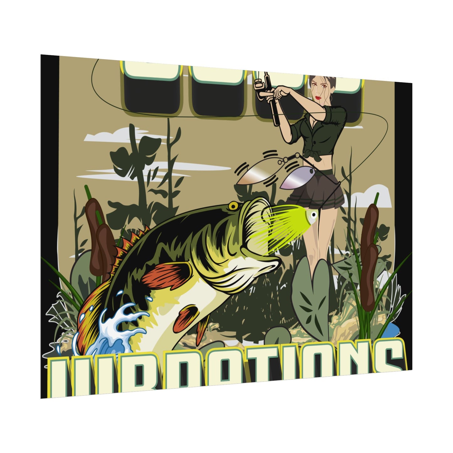 Good Vibrations Bass Fishing Rolled Posters