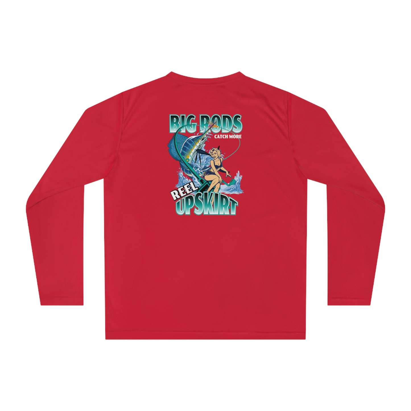 Big Rods Catch More Fish, Unisex Performance Long Sleeve Shirt UPF -40