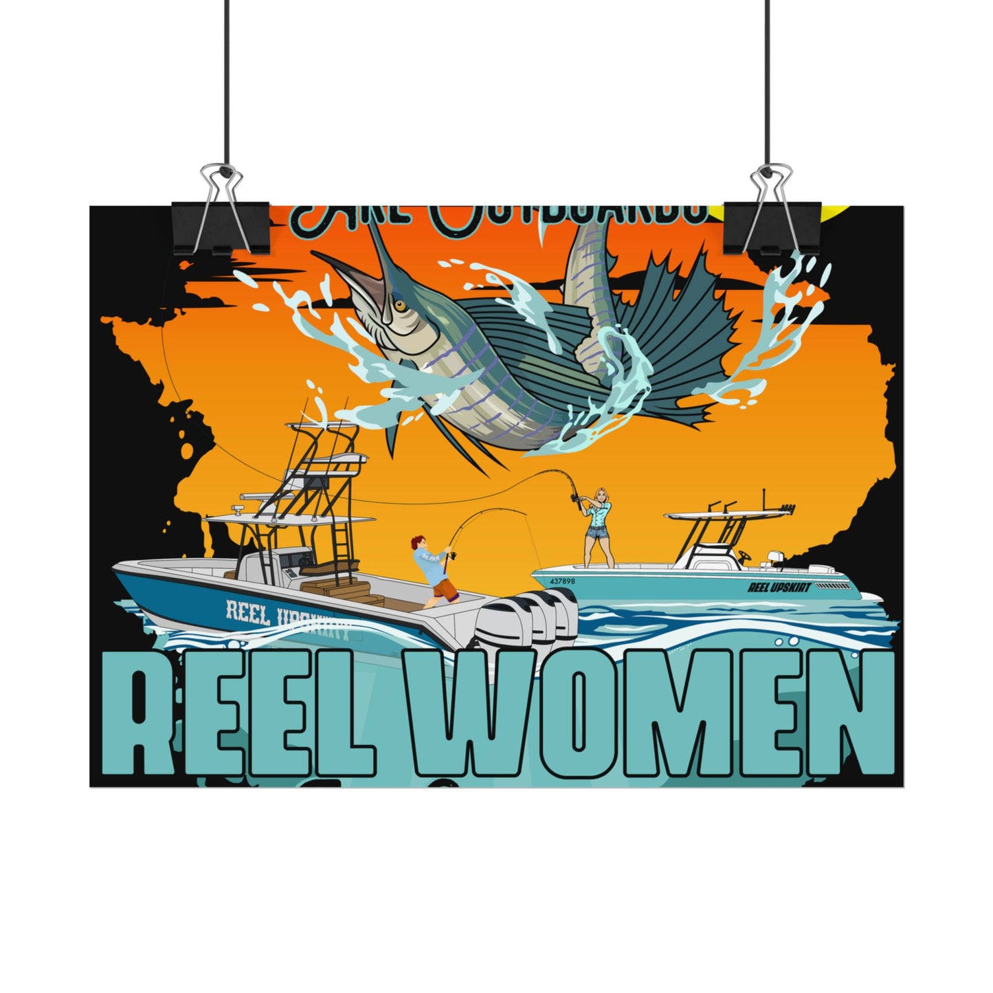 Poster: Reel Men Are Outboards, Reel Women Are Inboards