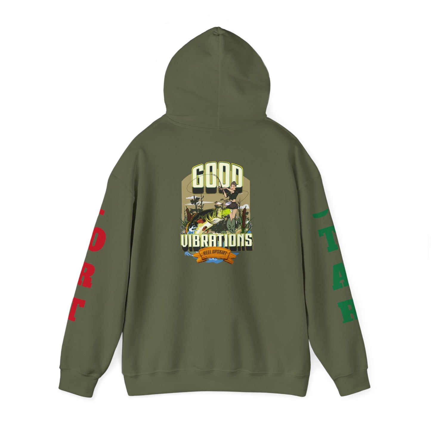 Good Vibrations Fishing Hoodie Port/Star Sleeves