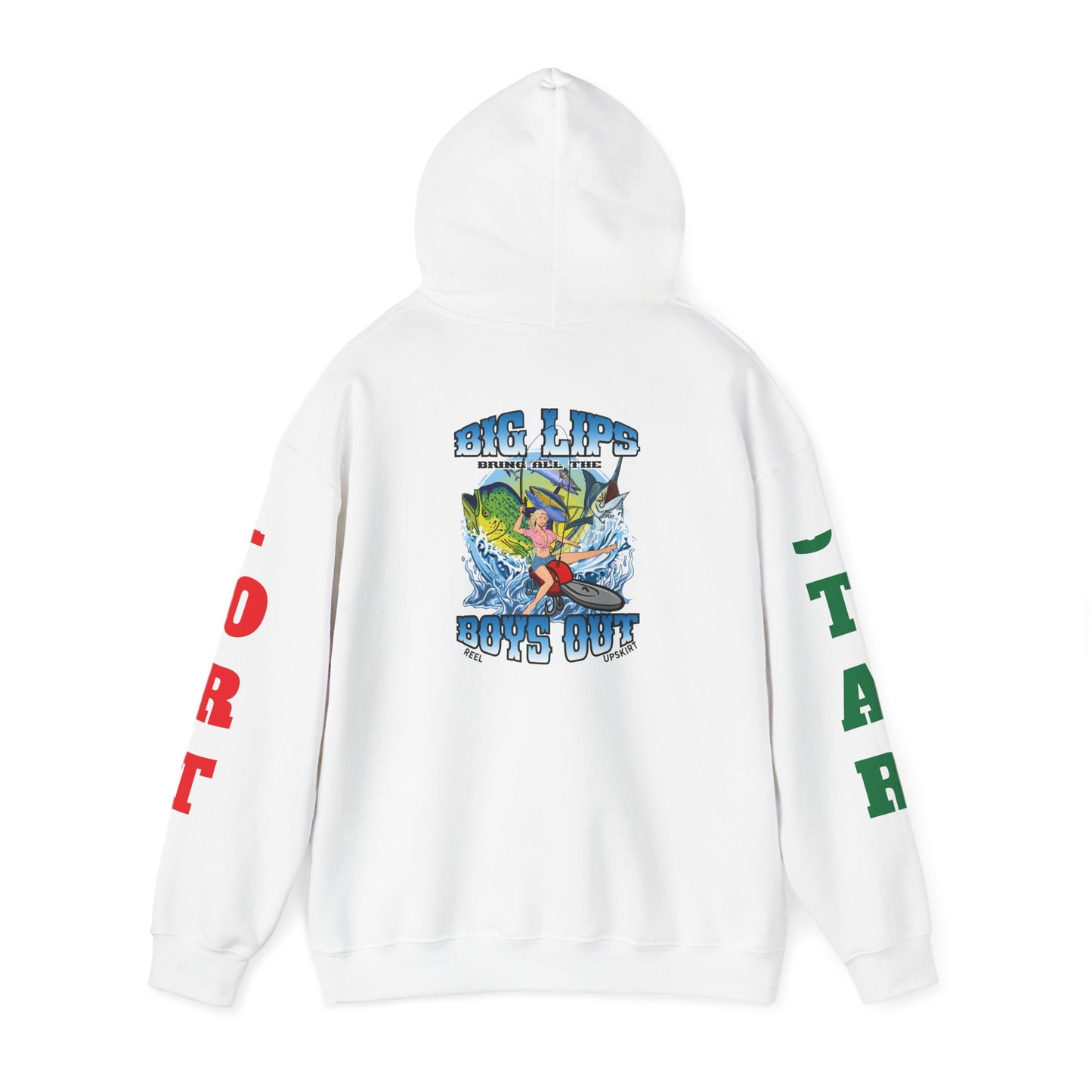 Big Lips Bring The Boys Out Hoodie Port/Star Sleeves