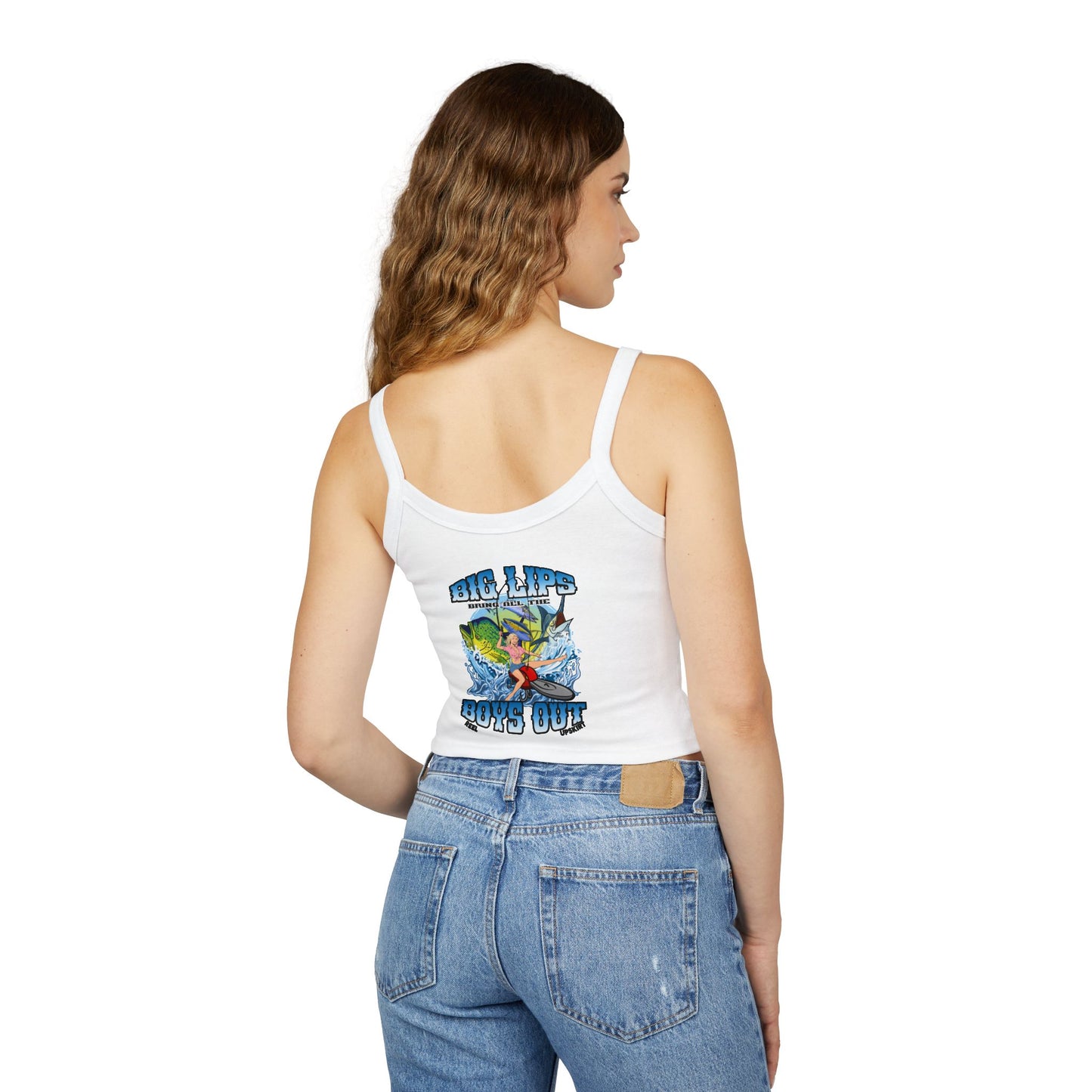 Spaghetti Strap Tank Top - Big Lips Bring The Boys Out