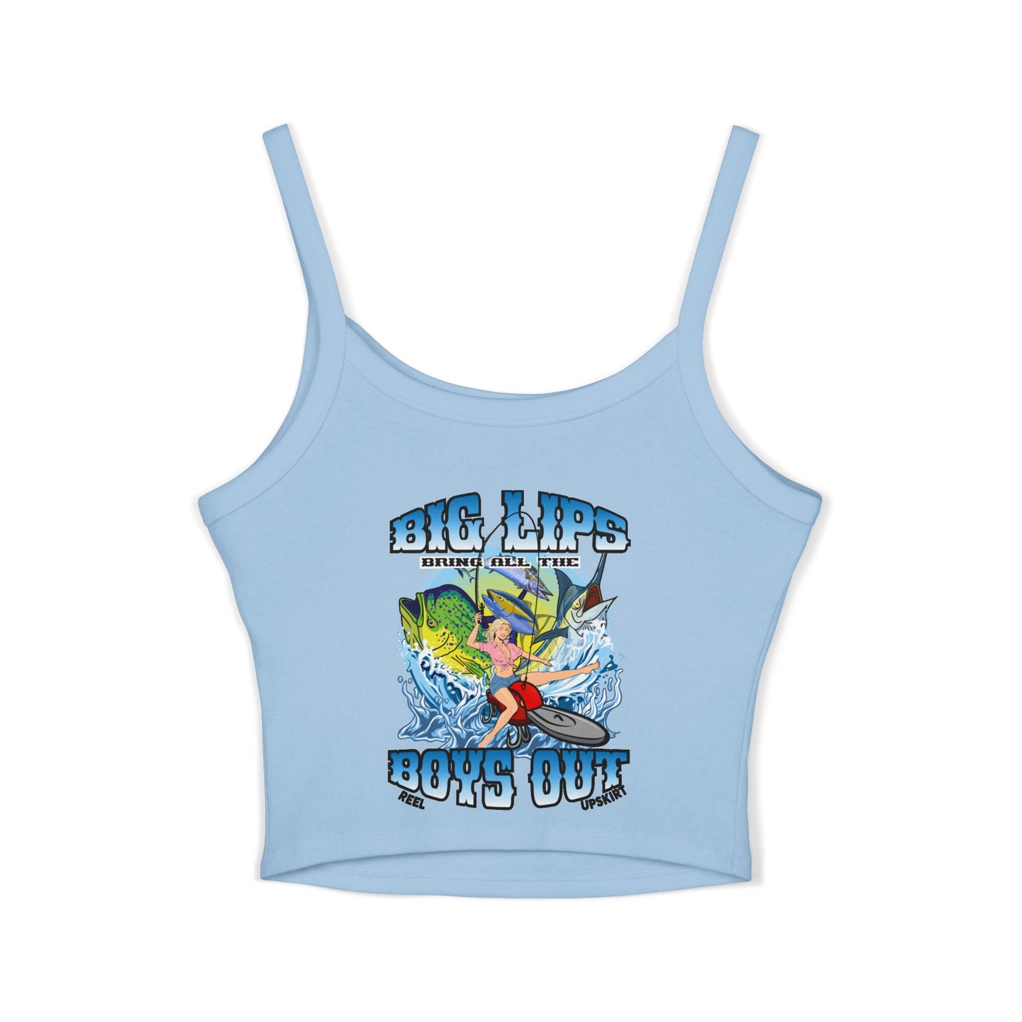 Spaghetti Strap Tank Top - Big Lips Bring The Boys Out