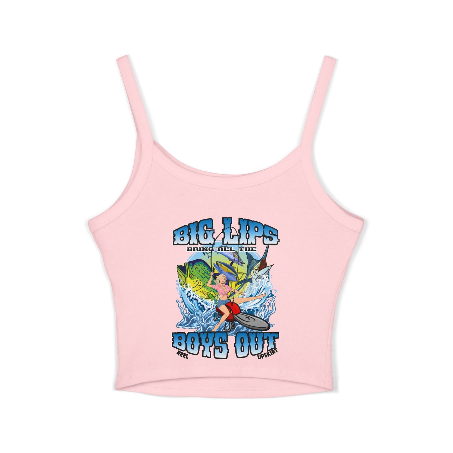 Spaghetti Strap Tank Top - Big Lips Bring The Boys Out