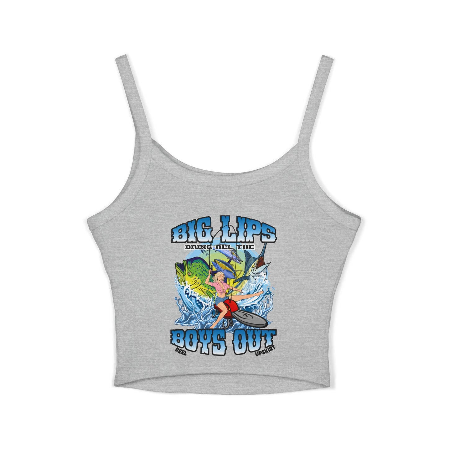 Spaghetti Strap Tank Top - Big Lips Bring The Boys Out