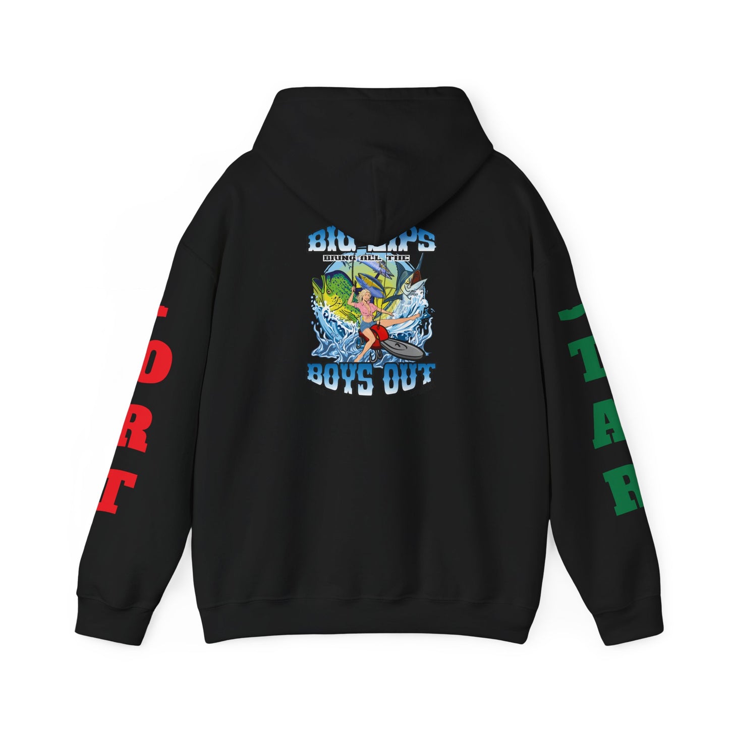 Big Lips Bring The Boys Out Hoodie Port/Star Sleeves