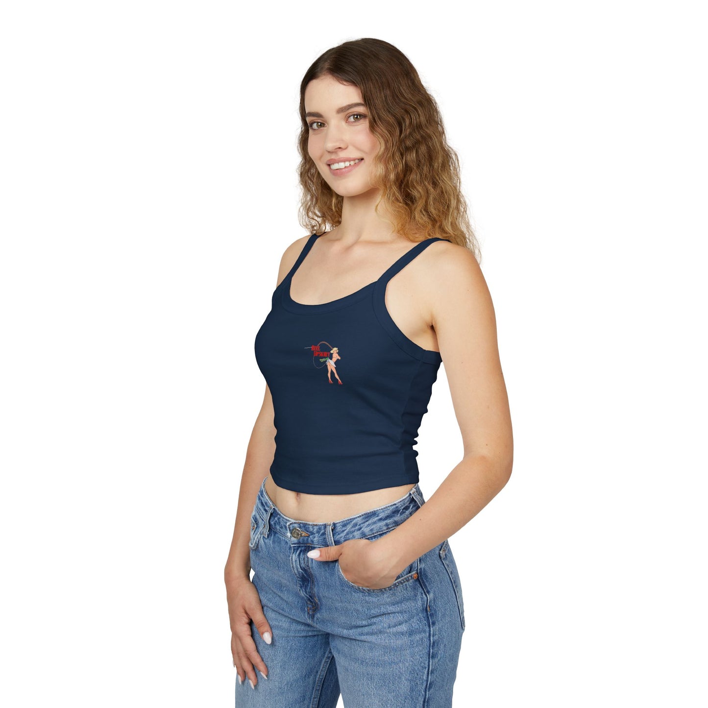 Spaghetti Strap Tank Top - Big Lips Bring The Boys Out