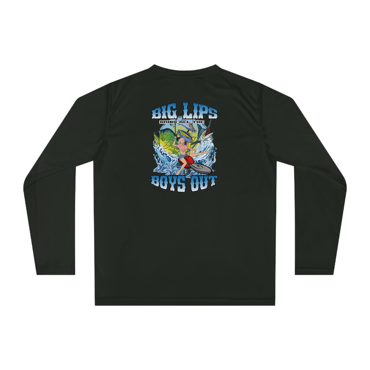Long Sleeve Performance Shirt Big Lips Bring All the Boys Out UPF-40