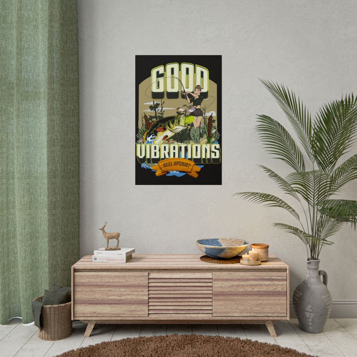 Good Vibrations Bass Fishing Rolled Posters
