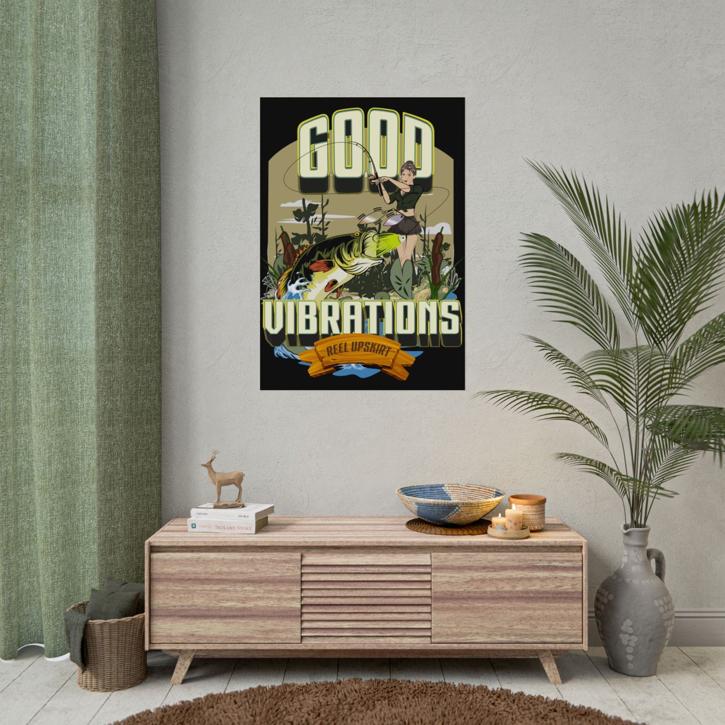 Good Vibrations Bass Fishing Rolled Posters