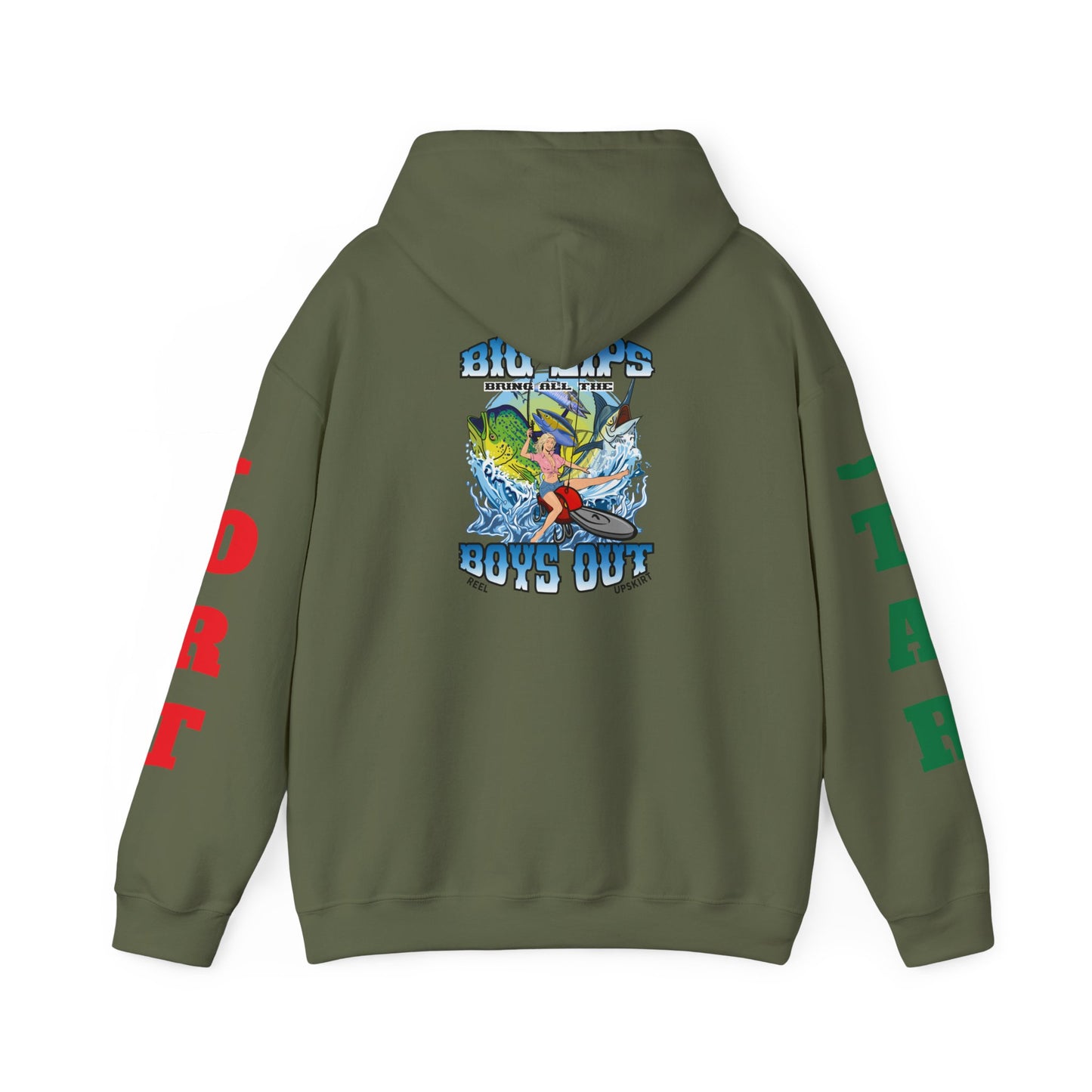 Big Lips Bring The Boys Out Hoodie Port/Star Sleeves