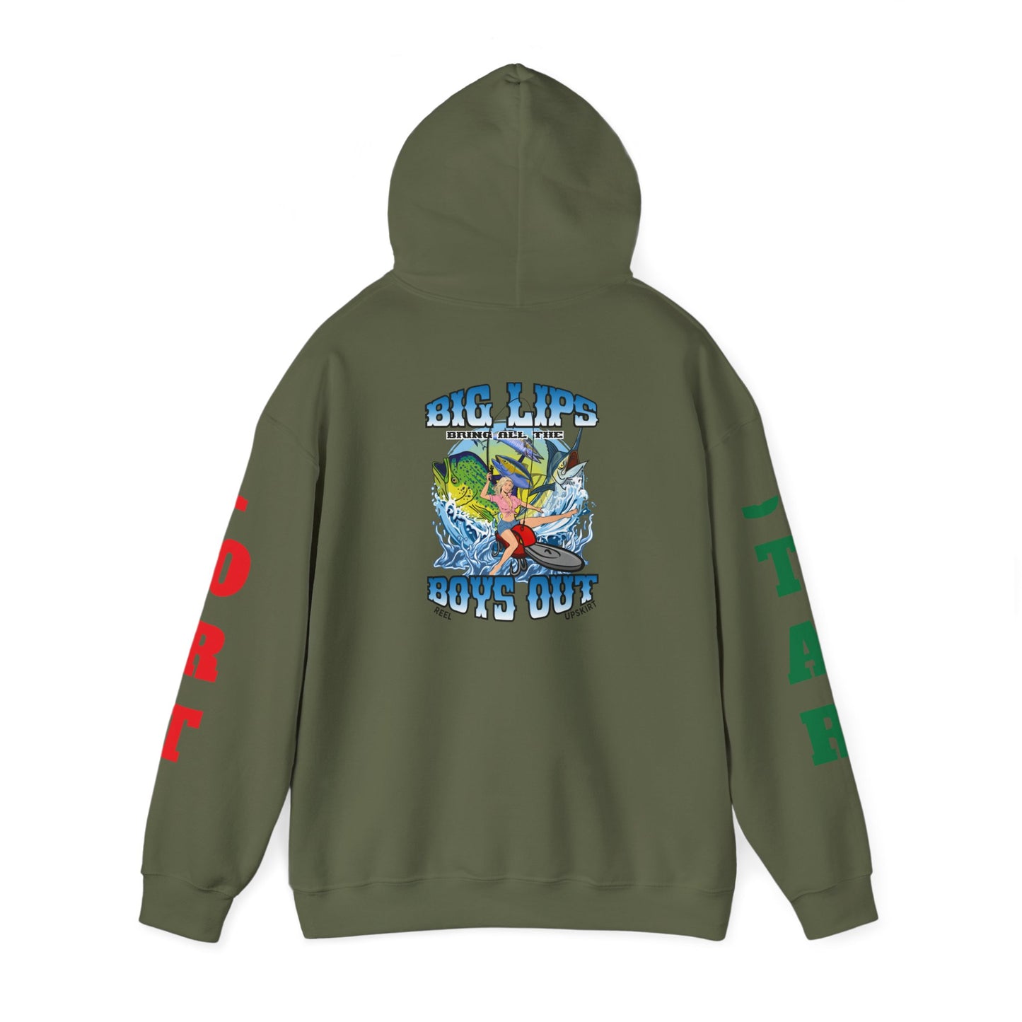 Big Lips Bring The Boys Out Hoodie Port/Star Sleeves