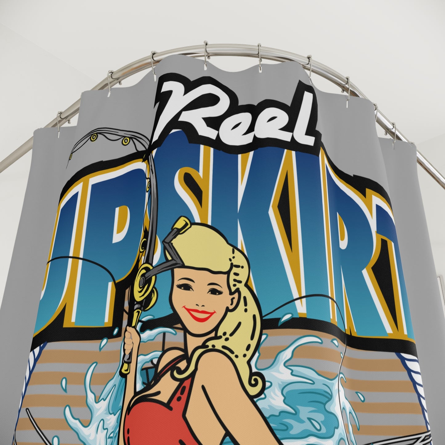 Our Caught You Lookin Shower Curtain is sure to get a laugh