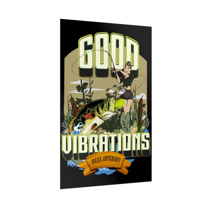 Good Vibrations Bass Fishing Rolled Posters