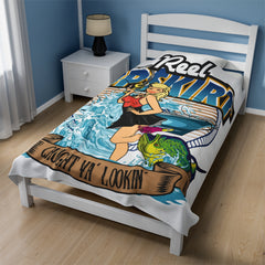 Velveteen Plush Blanket - Caught Ya Lookin’ Throw Fishing Boating