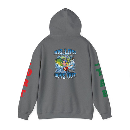 Big Lips Bring The Boys Out Hoodie Port/Star Sleeves