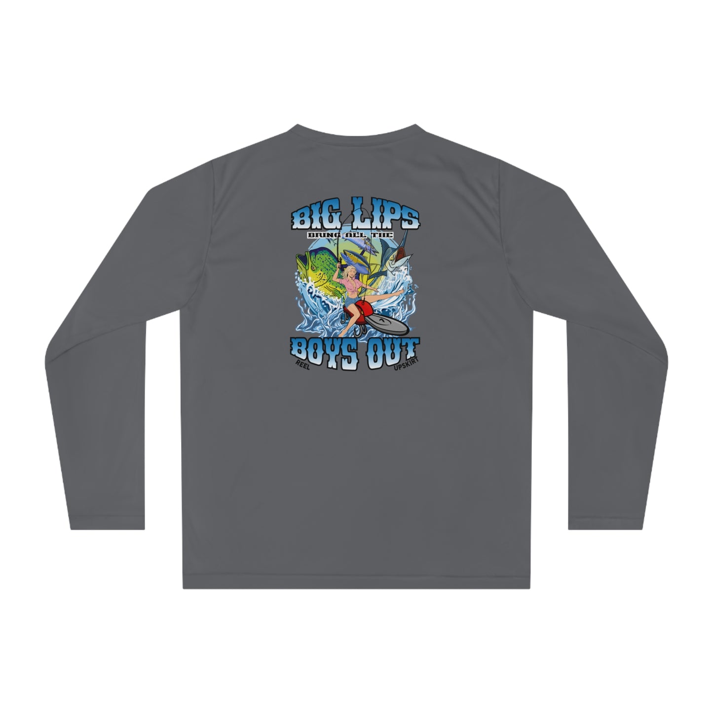 Long Sleeve Performance Shirt Big Lips Bring All the Boys Out UPF-40