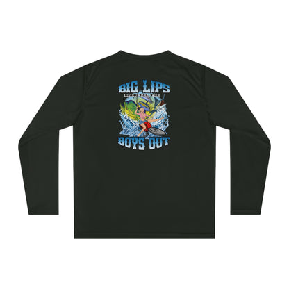 Long Sleeve Performance Shirt Big Lips Bring All the Boys Out UPF-40