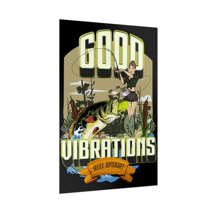 Good Vibrations Bass Fishing Rolled Posters