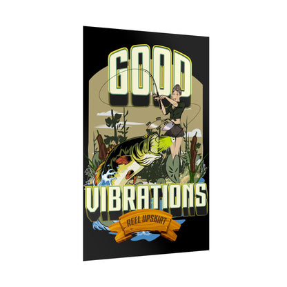 Good Vibrations Bass Fishing Rolled Posters